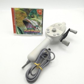 Sega Dreamcast Fishing Rod Controller HKT-8700 with Get Bass Game Japan Tested