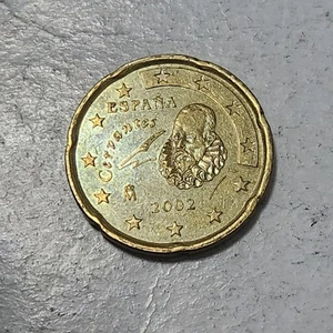 EUROPEAN UNION (SPAIN) 🇪🇺 / 🇪🇦 TWENTY (20) EURO CENTS COIN 2002 - Picture 1 of 2