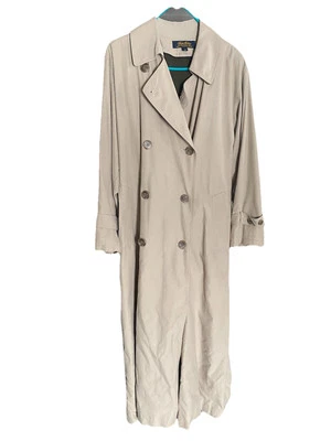  Chaqueta de trinchera Brooks Brothers beige usada en excelente estado talla 8 forro de lana extraíble limpieza en seco Foto 1 de 4