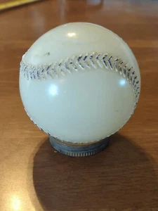 Vintage 1950’s Mobil Gas Glass Baseball Coin Bank Candy Container - Picture 1 of 10