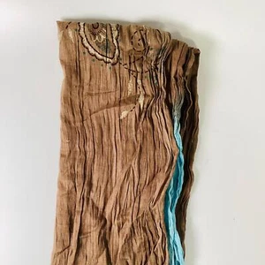 Brown & Blue Lightweight Scarf - Picture 1 of 4