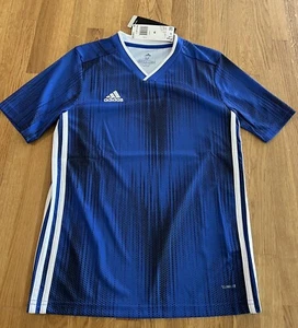 Adidas Tiro 19 Football/Soccer Youth Jersey Size M Blue New With Tags - Picture 1 of 5