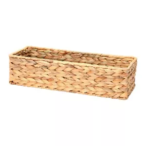 Water Hyacinth Rectangular Storage Basket Natural - Picture 1 of 9