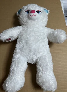 BABW Build A Bear Frozen Elsa Plush Bear White Stuffed Animal Shiny Fur 16" - Picture 1 of 7