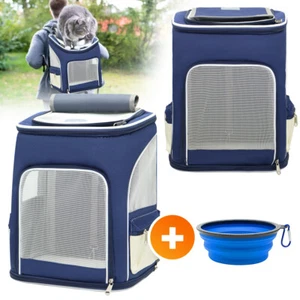 Haustier Rucksack Hunderucksack Tiertragetasche Katze Hunde + 650ML Hundenapf - Bild 1 von 8