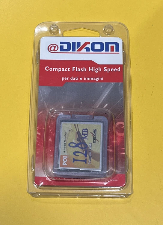 Compact Flash High Speed per dati e immagini 128 MB Flashcard Dikon NUOVO - Immagine 1 di 1