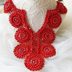 Bordo In Perline Bohemia Per Costumi Accessori Per Matrimonio, Festa - Foto 1 di 7