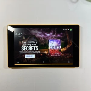 Fire HD 8 Tablet 8" HD Display, 16 GB Yellow 8th Gen w/ Show Mode Charging Dock - Picture 1 of 13