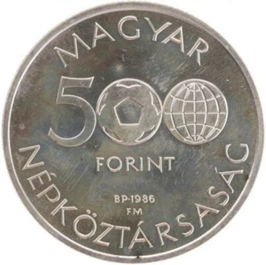Hungary. AR 500 Forints 1986. Soccer World Cup - Picture 1 of 2