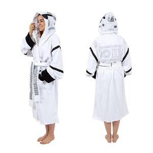 Star Wars Stormtrooper Costume Adult Robe Hooded Bathrobe *New* Unopened