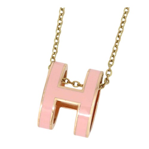HERMÈS Hermes Pop H Collana Metallo Unisex Rosa Dragee (Rosa) HERMES