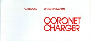 1972    DODGE CORONET/RT  OWNER'S MANUAL - Picture 1 of 1