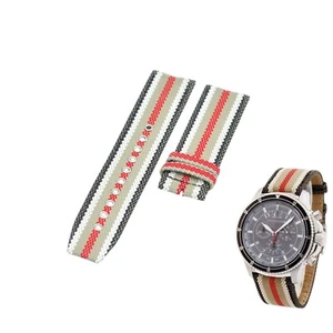 Correa de reloj de cuero bicolor Endurance cronógrafo BU7601 22 mm para Burberry Sport - Imagen 1 de 7
