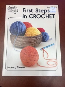 American School of Needlework FIRST STEPS IN CROCHET Beginner Booklet - Picture 1 of 4