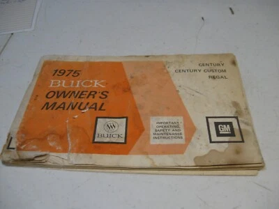 1975 BUICK OWNERS MANUAL BUICK CENTURY CENTURY CUSTOM REGAL  - Image 1 of 3
