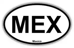 Mexico Vehicle Country Code Oval Car Bumper Window Sticker Decal 6"X4" - Picture 1 of 1