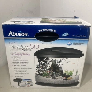 Aqueon MiniBow 5 Gallon LED Aquarium Fish Tank Kit with SmartClean Technology - Picture 1 of 3