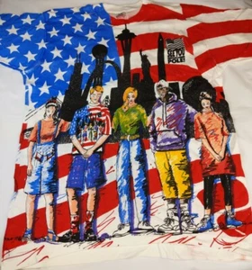 Vintage 90's "See You At The Pole"VOTE Full Print U.S.A Single Stitched size L - Picture 1 of 12