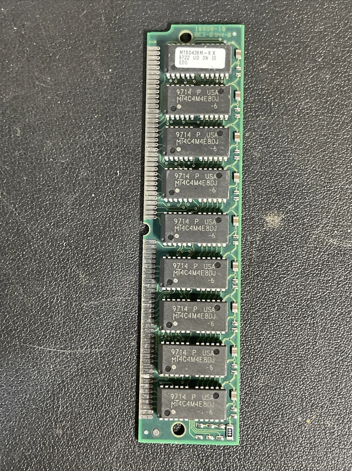 16MB EDO 60NS 2K 5V 4X4 ECC PARITY 72PIN SIMM INTEL WORKSTATION MEMORY RAM USA! - Image 1 of 4