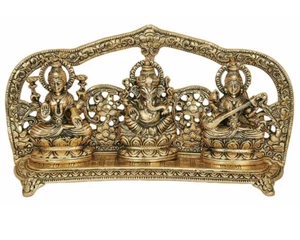 LAXMI GANESH SARASWATI IDOL OBRA MAESTRA, CALENTAMIENTO DE CASA (VENDEDOR DEL REINO UNIDO) - Imagen 1 de 2