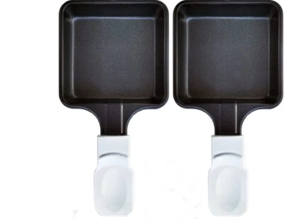 Mini padella in ghisa per griglia, formaggio/ RACLETTE 2 PEZZI Foto 1 de 2