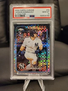 2024 Topps Chrome #89 Jasson Dominguez X-Fractor (RC) PSA 10 GEM MINT! - Picture 1 of 2