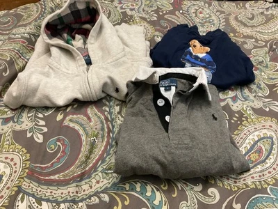 Boys Ralph Lauren Size 4 hoodie, long sleeve tshirt and long sleeve polo EUC - Image 1 of 4