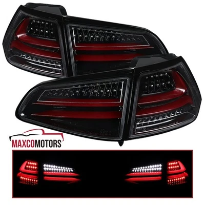 Jet Black Tail Lights Fits 2015-2017 VW Volkswagen Golf GTI MK7 LED Brake Lamps - Изображение 1 из 4