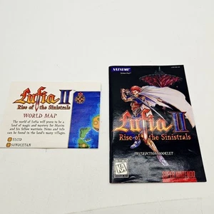 Lufia II Rise of the Sinistrals Super Nintendo SNES Manual de instrucciones y mapa - Imagen 1 de 13