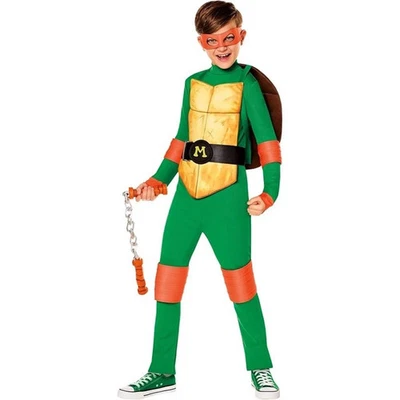 Boys Michaelangelo Teenage Mutant Ninja Turtle Costume Spirit Halloween Sz L  - Image 1 of 4