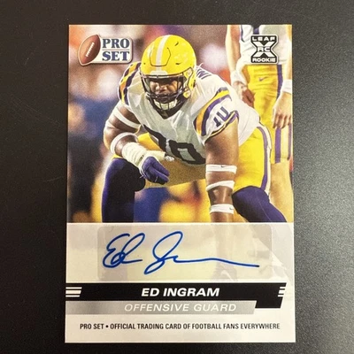 2022 Leaf Pro Set Draft ED INGRAM XRC Rookie Auto #PSA-EI1 RC Texans 🔥 - Image 1 of 4