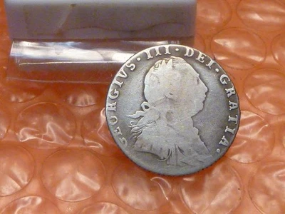 Original 1787 George III Colonial Silver Sixpence Coin #2D - Image 1 of 3