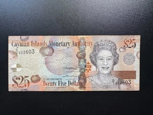 Billete de 25 dólares de las Islas Caimán 2018 billete de banco de papel circulado P-41c - Imagen 1 de 2