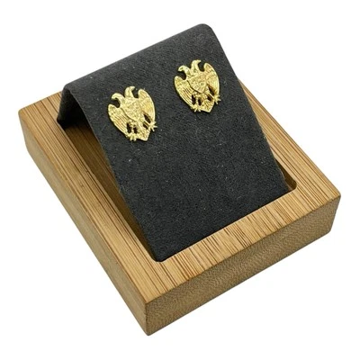 9ct 9K Yellow Gold Serbian Kruna Eagle Stud Earrings 2.41 Grams. Brand New - Image 1 of 4
