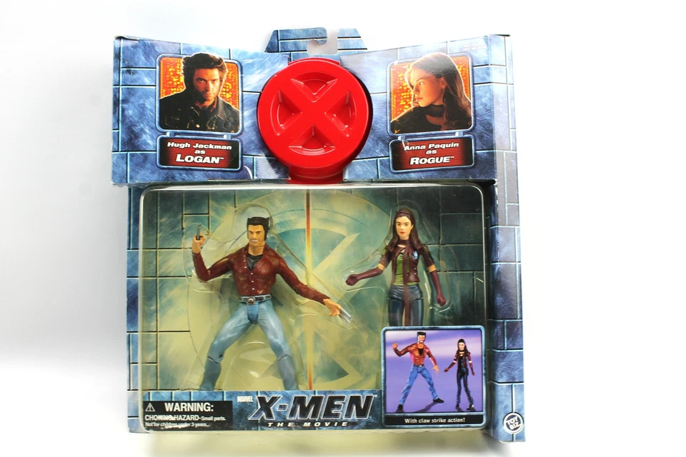 Marvel X-Men the Movie LOGAN & ROGUE 6" Action Figure Twin Pack ToyBiz 2000 - Image 1 of 1