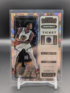 2022-23 Contenders - Semifinal Ticket #41 James Wiseman /99 Detroit Pistons
