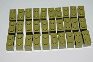 30 Lego Olive Green Brick 1 x 2 3004 Lot M14 - Bild 1 von 1
