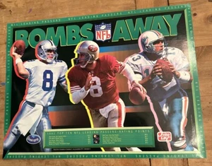 Vtg 1992 NFL Player Frito Lay Ocean Spray Bombs Away Poster NOS Young Marino - Picture 1 of 7