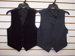 Boys Calvin Klein $36-$39.50 Black Or Dark Charcoal Gray Vest Sizes 4, 5, 6 & 7 - Picture 1 of 7