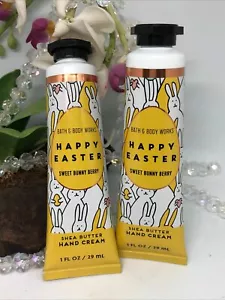 2x Bath & Body Works Happy Easter Sweet Bunny Berry Shea Butter Hand Cream-1 oz - Picture 1 of 4