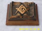 Vintage Masonic Bible Paperweight Square And Compass With Letter G