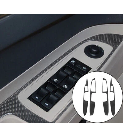 For Chrysler 300 300C 2005-2007 Carbon Fiber Interior Door Panel Cover Trim 4Pcs - Imagem 1 de 4