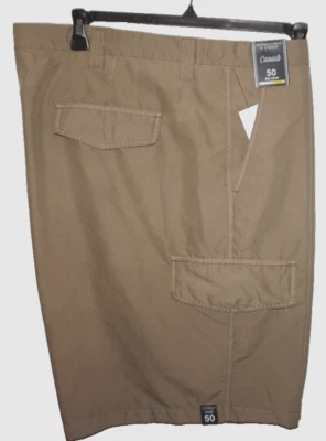 男式工装短裤 50 BIG 直筒平前 9 英寸卡其色 Roundtree Yorke — 第 1/3 张图片