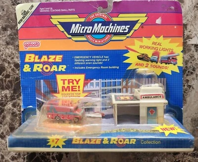 Micro Machines 1990 ERROR - BLAZE & ROAR #5 on #7 Card - Sealed! Ford Box Van - Image 1 of 3