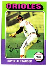 1975 TOPPS MINIS #491 DOYLE ALEXANDER Baltimore Orioles Baseball Card