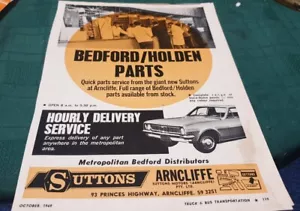 1969 BEDFORD TRUCKS HOLDEN HT Suttons Australian Sales Advert - Picture 1 of 1