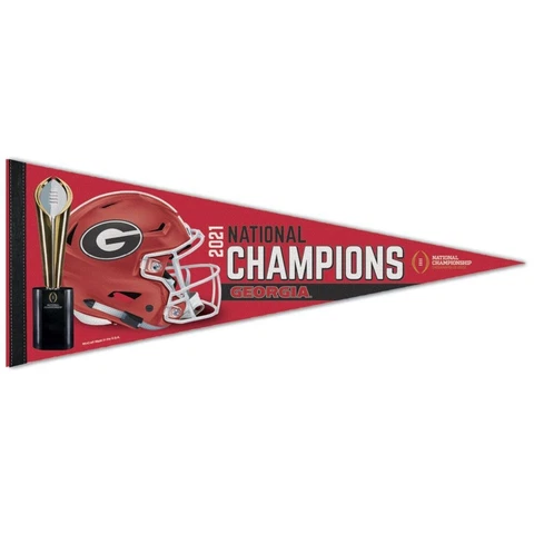 GEORGIA BULLDOGS 2021 NCAA NATIONAL CHAMPIONS PREMIUM QUALITY PENNANT 12"X30" Cover