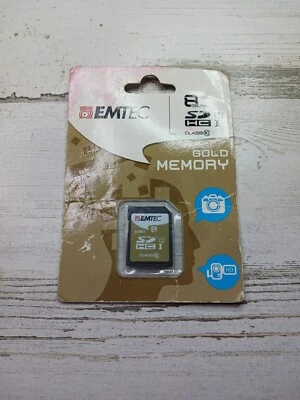Emtec 8 GB Class 10 Gold SD HC Memory Card - Image 1 of 2