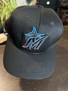 Florida Marlins Team MLB Baseball Cap Youth OC Sports Adjustable Black Hat - Picture 1 of 10
