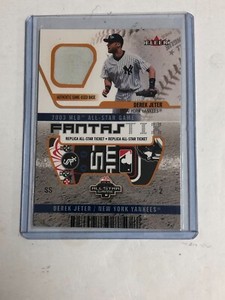 2003 ALL-STAR FLEER FANTASTIX DEREK JETER FANFEST REDEMPTION GAME USED BASE #3